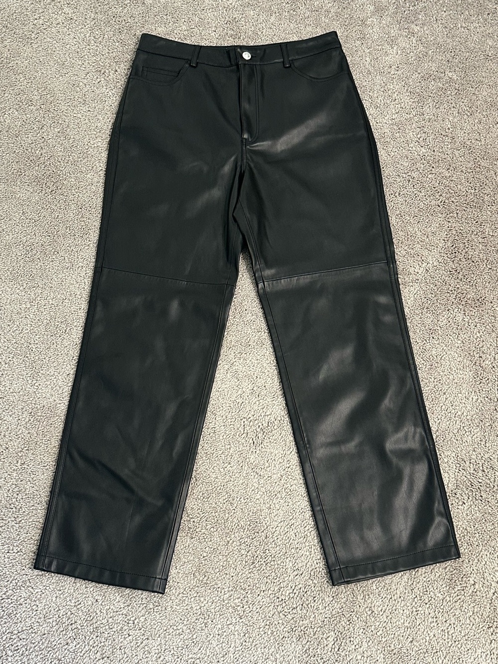 NWT Mango Black faux leather pants